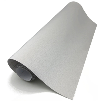 Folia okleina rolka aluminium imitująca metal metalic szczotkowana szara 1,52x30m