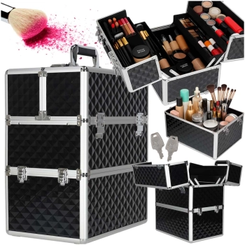 Kuferek na kosmetyki walizka organizer kosmetyczny XXL 3D