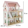 Domek dla lalek drewniany LULILO Peonio 70cm LED róż