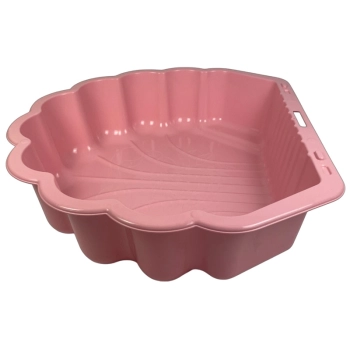 Piaskownica zamykana basen Muszelka Twins podwójna 2w1 160x87,5x19,5cm różowa