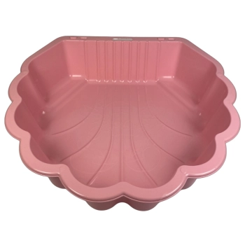 Piaskownica zamykana basen Muszelka Twins podwójna 2w1 160x87,5x19,5cm różowa