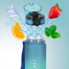 Butelka na wodę bidon ze słomką uchwytem sportowy 600ml niebiesko-zielony
