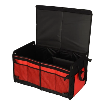 Organizer do bagażnika torba do samochodu czarny czerwony 58x37x32