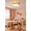 Lampa LED sufitowa plafon do pokoju dziecięcego ściemniana LUMELA + pilot chmurka różowa