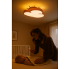 Lampa LED sufitowa plafon do pokoju dziecięcego ściemniana LUMELA + pilot chmurka różowa