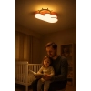 Lampa LED sufitowa plafon do pokoju dziecięcego ściemniana LUMELA + pilot chmurka różowa