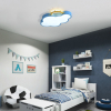 Lampa LED sufitowa plafon do pokoju dziecięcego ściemniana LUMELA + pilot chmurka niebieska