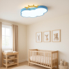 Lampa LED sufitowa plafon do pokoju dziecięcego ściemniana LUMELA + pilot chmurka niebieska