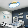 Lampa LED sufitowa plafon do pokoju dziecięcego ściemniana LUMELA + pilot chmurka niebieska