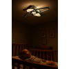 Lampa LED sufitowa plafon do pokoju dziecięcego ściemniana LUMELA + pilot samolot