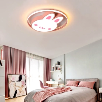 Lampa LED sufitowa plafon do pokoju dziecięcego ściemniana LUMELA + pilot króliczek