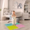 Mata sensoryczna puzzle montessori do masażu stóp 8 elementów pastelowe