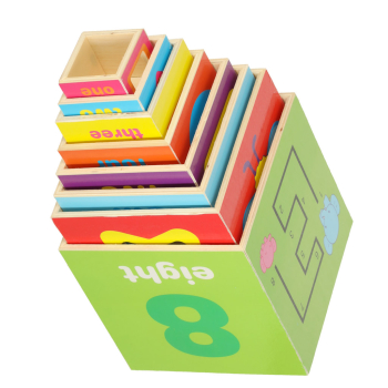 Wieża edukacyjna drewniana sorter kształty nauka liczenia 71cm XXL
