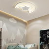 Lampa LED sufitowa plafon do pokoju dziecięcego ściemniana LUMELA + pilot księżyc biała