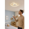 Lampa LED sufitowa plafon do pokoju dziecięcego ściemniana LUMELA + pilot księżyc biała