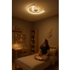 Lampa LED sufitowa plafon do pokoju dziecięcego ściemniana LUMELA + pilot księżyc biała