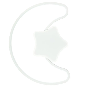 Lampa LED sufitowa plafon do pokoju dziecięcego ściemniana LUMELA + pilot księżyc biała