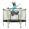 Trampolina ogrodowa dla dzieci siatka 140 cm zielona