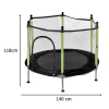 Trampolina ogrodowa dla dzieci siatka 140 cm zielona
