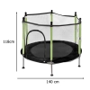 Trampolina ogrodowa dla dzieci siatka 140 cm zielona