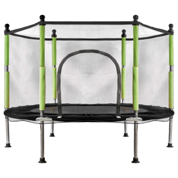 Trampolina ogrodowa dla dzieci siatka 140 cm zielona