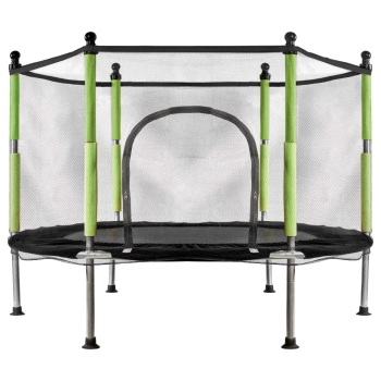 Trampolina ogrodowa dla dzieci siatka 140 cm zielona