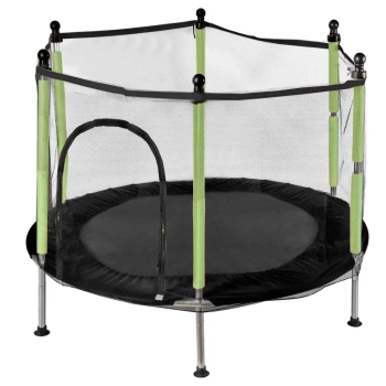 Trampolina ogrodowa dla dzieci siatka 140 cm zielona