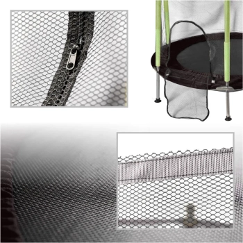 Trampolina ogrodowa dla dzieci siatka 140 cm zielona