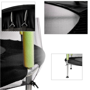Trampolina ogrodowa dla dzieci siatka 140 cm zielona