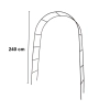 Pergola ogrodowa łuk uchwyt na róże kwiaty bluszcz pnącza metalowa 240 x 140 cm