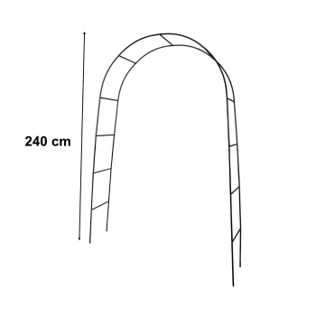 Pergola ogrodowa łuk uchwyt na róże kwiaty bluszcz pnącza metalowa 240 x 140 cm
