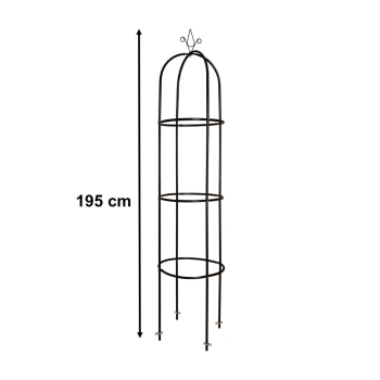 Pergola ogrodowa kolumnowa słup kolumna dzwon stojak na róże kwiaty pnące metalowa 195 cm