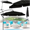 Parasol ogrodowy duży składany z wysięgnikiem 290cm czarny