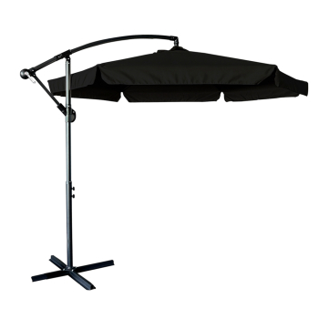 Parasol ogrodowy duży składany z wysięgnikiem 290cm czarny