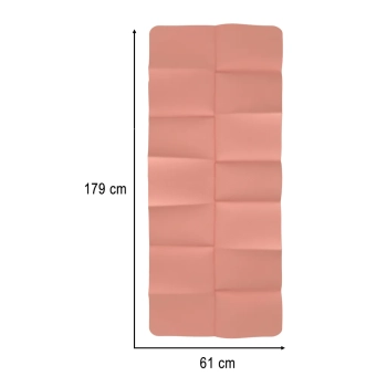 Mata do ćwiczeń jogi składana 183x61x0,4 cm różowa