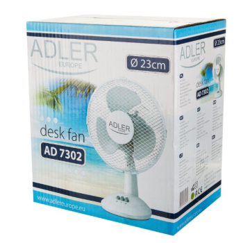 Adler AD 7302 Wentylator wiatrak biurkowy stołowy 23cm 56Db 45W
