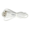 Wentylator biurkowy wiatrak przenośny bezprzewodowy USB z akumulatorem regulowany 4 poziomy mocy LED 38cm biały