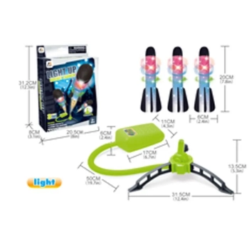 Wyrzutnia rakiet piankowych Power launcher rocket LED x3