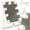 Lusterko do makijażu kosmetyczne podświetlane 9 LED Hollywood z 9 żarówkami USB 25 x 30 cm