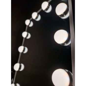 Lusterko do makijażu kosmetyczne podświetlane 12 LED Hollywood z 12 żarówkami USB 30 x 40 cm