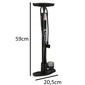 Pompka rowerowa RALLEX podłogowa nożna z manometrem 11bar