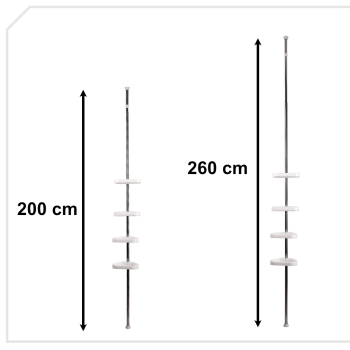 Półka łazienkowa narożna teleskopowa pod prysznic 320 cm