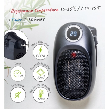 Termowentylator Adler AD 7726 Easy heater grzejnik elektryczny farelka 1500W