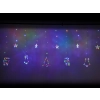Lampki LED kurtyna renifer dzwonek mix świąteczne choinkowe 2,5m 138LED multikolor 8 trybów świecenia IP44