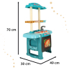 Kuchnia dla dzieci zabawowa piekarnik palniki dźwięki światełka + wyposażenie