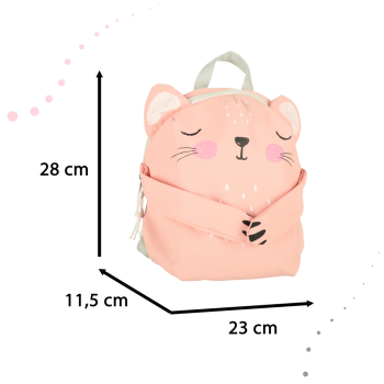 Plecak przedszkolaka szkolny kotek różowy