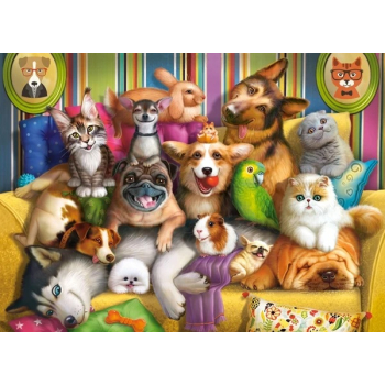 CASTORLAND Puzzle układanka 70 elementów Playful Pets - Zabawne zwierzęta 5+