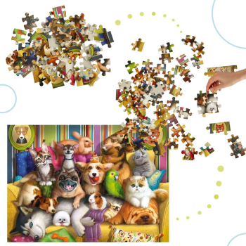 CASTORLAND Puzzle układanka 70 elementów Playful Pets - Zabawne zwierzęta 5+