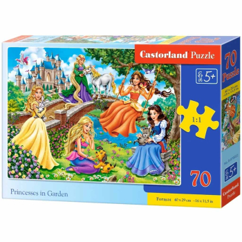 CASTORLAND Puzzle układanka 70 elementów Princesses in Garden - Księżniczki w ogrodzie 5+