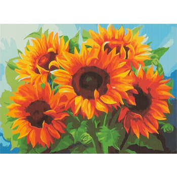 Malowanie po numerach obraz 50x40cm słoneczniki